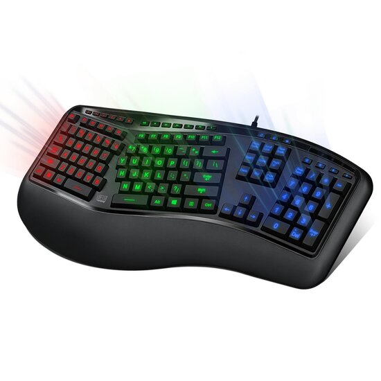 ADESSO COLOR ILLUMINATED ERGONOMIC KEYBOARD | LWT