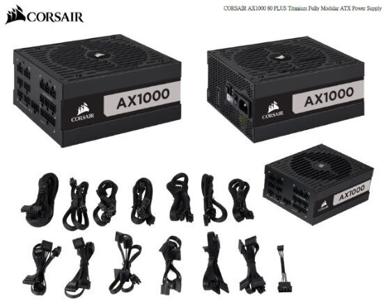 CORSAIR - AX Series, 1000 Watt, Titanium, Fully Modular Power Supply, AU | LWT