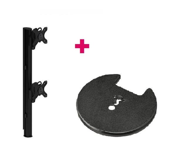 Atdec AWMS-2-LTHT75 Heavy Duty Dual Mount + 750mm Post / 18kg (40lb ...