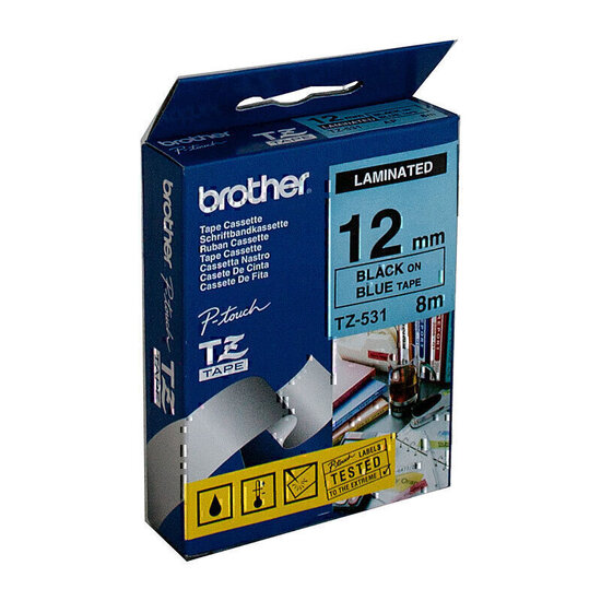 BROTHER-P-TOUCH-12MM-X-8M-BLACK-ON-BLUE-TZE-TAPE-preview