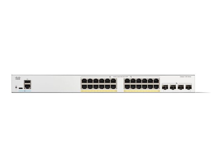 CISCO (C1300-24FP-4X) CATALYST 1300 24-PORT GE, 375W POE, 4x 10G SFP+ | LWT