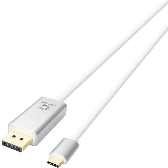 COMSOL 1.5M USB-C TO DISPLAYPORT CABLE - WHITE | LWT