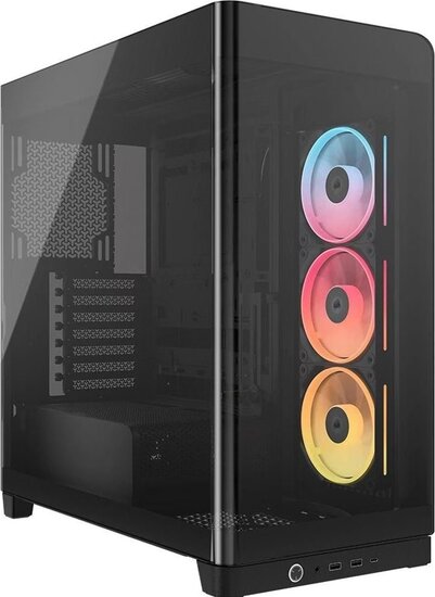 CORSAIR FRAME 4500X LX-R RGB LINK Panoramic Glass Mid Tower Case Black ...