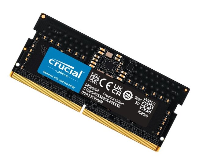 CRUCIAL 32GB DDR5 NOTEBOOK MEMORY, PC5-44800, 5600MHz, CL46, 1.1v
