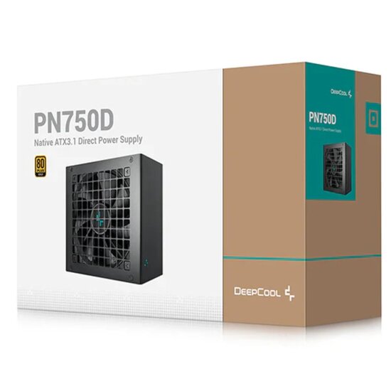 DeepCool PN750D 750W 80+ Gold Certified Non-Modular ATX Power Supply ...