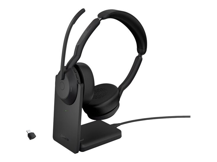 JabraEvolve2 55 USB C UC Stereo Stand Active Noise Cancellation ANC Bluetooth 5.2 Dongle LWT