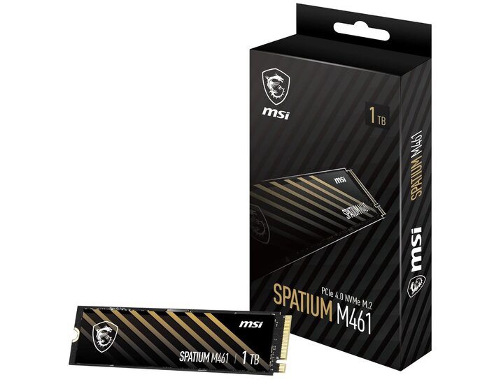 MSI SPATIUM M461 PCIe 4.0 NVMe M.2 1TB Internal SSD PCIe Gen4 NVMe ...