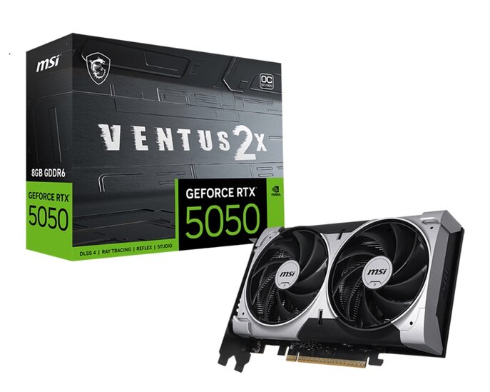 MSI nVidia GeForce RTX 5050 8G VENTUS 2X OC, Boost: 2560 MHz, CUDA 2560 ...