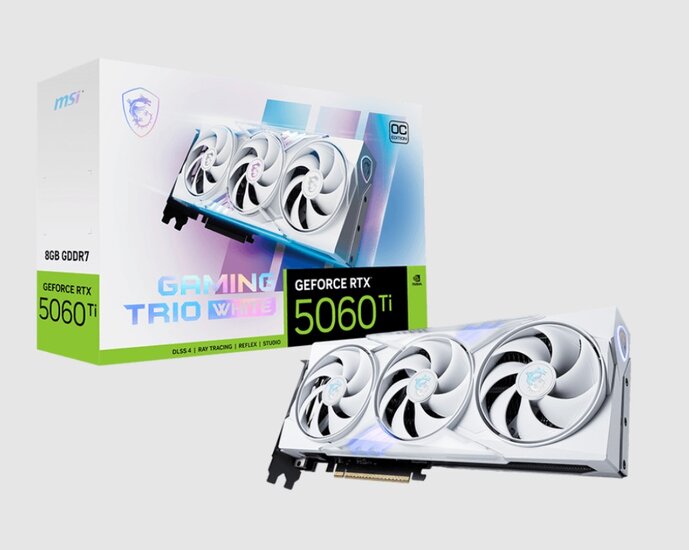 MSI nVidia GeForce RTX 5060 Ti 8G GAMING TRIO OC WHITE, PCI Express Gen ...