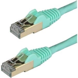 STARTECH-0-5m-Aqua-Cat6a-Ethernet-Cable-STP-preview