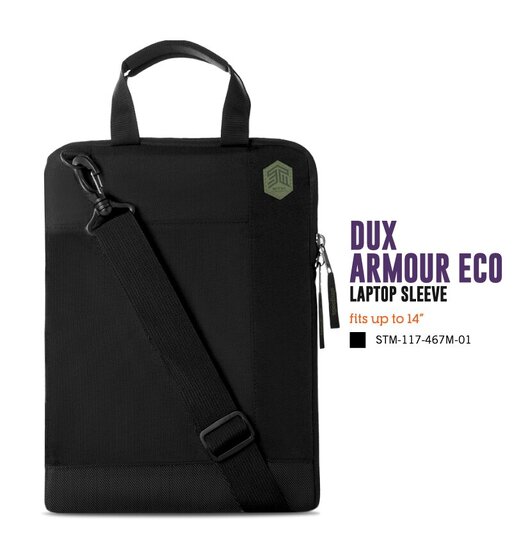 STM (ACE ARMOUR ECO) LAPTOP SHOULDERBAG, FITS UP TO 14