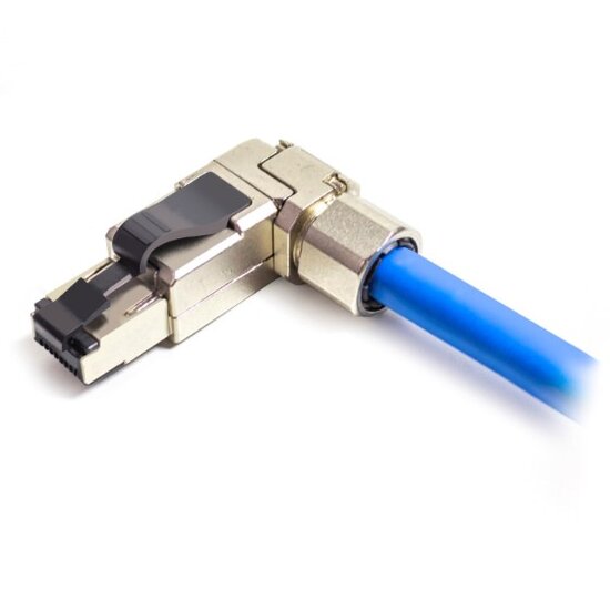 Serveredge RJ45 Cat6A Shielded Angled Industrial Field Connector | LWT