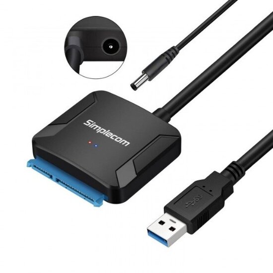 Simplecom SA236 USB 3.0 to SATA Adapter Cable Converter with Power ...