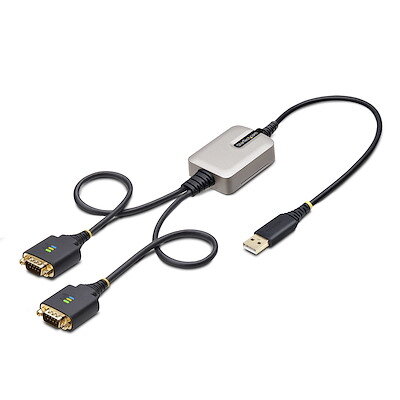 StarTech.com 2ft 2-Port USB to RS232 Serial Adapter | LWT
