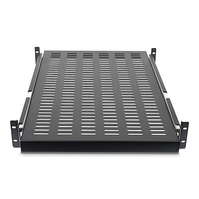 Startech 2U Sliding Vented Rack Mount Shelf 2U - Adjustable Mounting ...