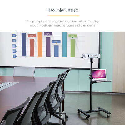Startech Mobile Projector and Laptop Stand / Cart - Heavy Duty Portable ...