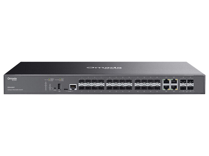 TP-LINK OMADA 24-PORT SFP MANAGED L3 STACK SWITCH, Gb SFP(20), COMBO(4 ...
