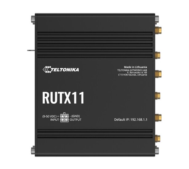 Teltonika RUTX11 Industrial Cellular Router, 4G LTE CAT 6, Dual SIM ...