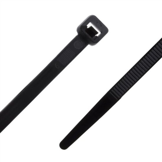 TY-IT - Nylon Cable Tie Black (UV Rated) 300mm X 4.8mm(Bag of 100) | LWT