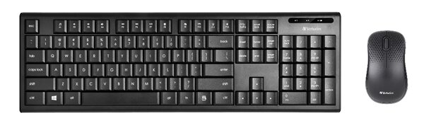 VERBATIM WIRELESS KEYBOARD MOUSE COMBO BLACK LWT