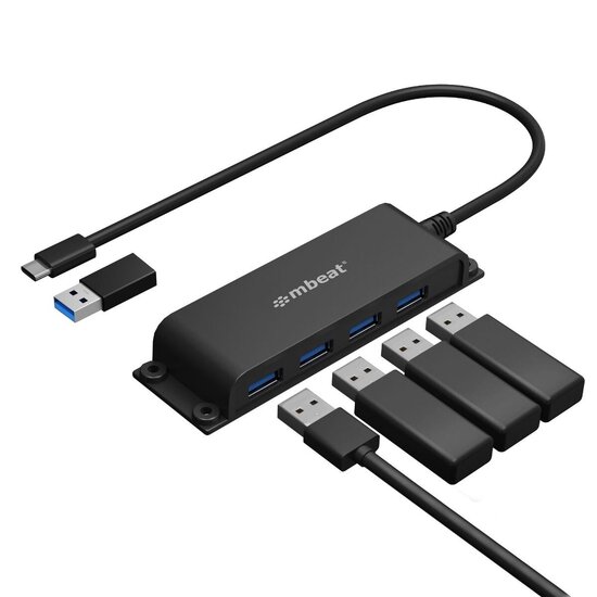 mbeatÂ-Mountable-4-Port-USB-A-USB-C-Adapter-Hub-60-preview